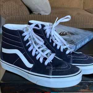 Navy blue vans sk8 hi